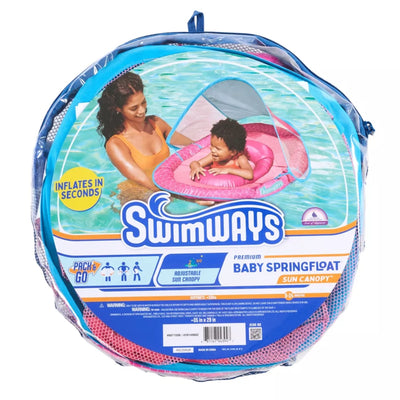 Boia Infantil Com Capota Swimways Baby Spring FPS 50+ Sereia - Compacta para Viagens e Passeios